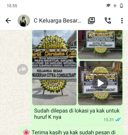 Pengiriman Papan Bunga Duka Antapani