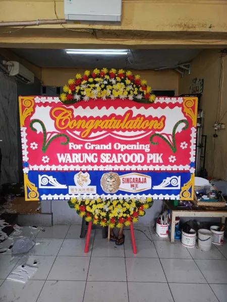 Papan Bunga Ucapan Selamat Antapani